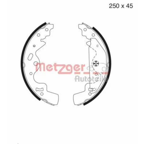 Sada brzdových čeľustí METZGER MG 986