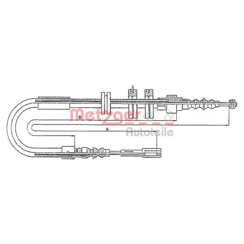 Ťažné lanko parkovacej brzdy METZGER 10.4091