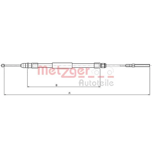 Ťažné lanko parkovacej brzdy METZGER 10.4136