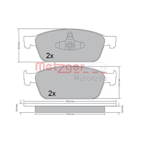 Sada brzdových platničiek kotúčovej brzdy METZGER 1170689