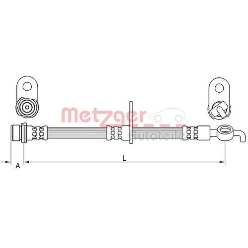 Brzdová hadica METZGER 4111562