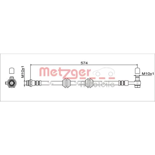 Brzdová hadica METZGER 4111755