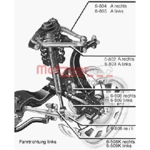 Tyč/Vzpera stabilizátora METZGER 53006012 - obr. 1