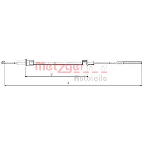 Ťažné lanko parkovacej brzdy METZGER 10.4154