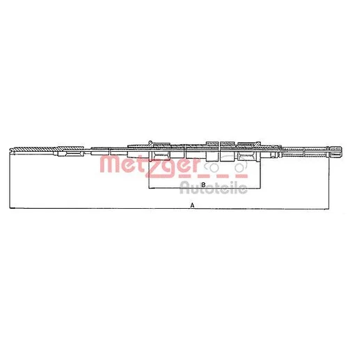 Ťažné lanko parkovacej brzdy METZGER 10.7401 - obr. 1