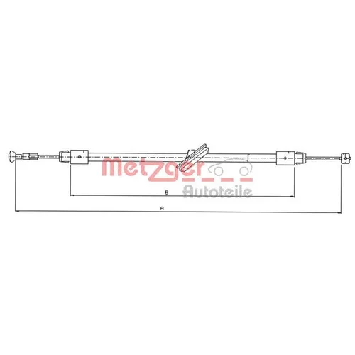 Ťažné lanko parkovacej brzdy METZGER 10.9834