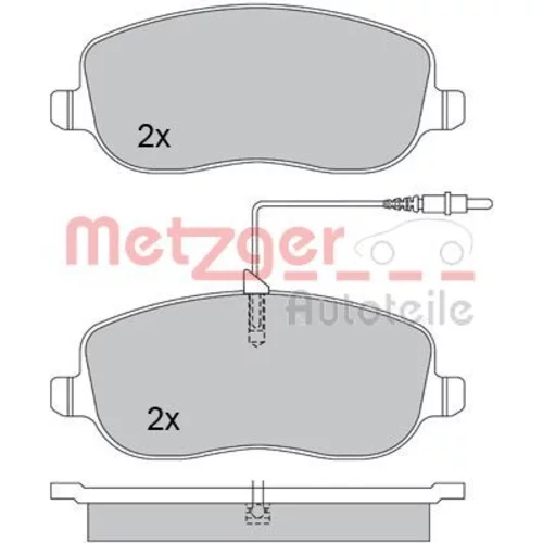 Sada brzdových platničiek kotúčovej brzdy METZGER 1170232