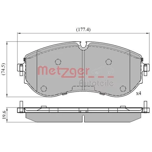 Sada brzdových platničiek kotúčovej brzdy METZGER 1170898