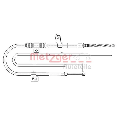 Ťažné lanko parkovacej brzdy METZGER 17.2291