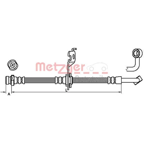 Brzdová hadica METZGER 4110452