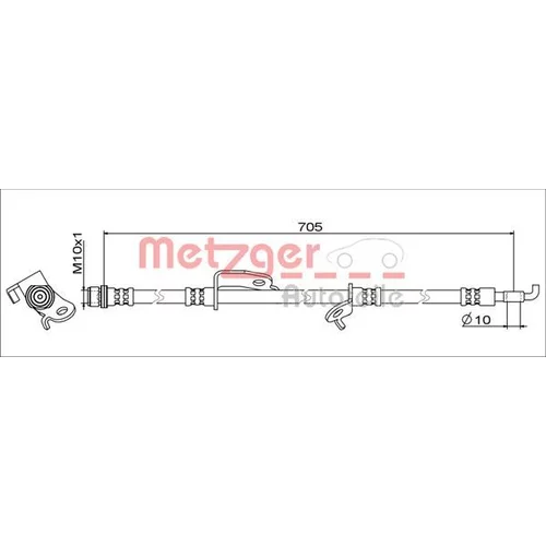 Brzdová hadica METZGER 4111012