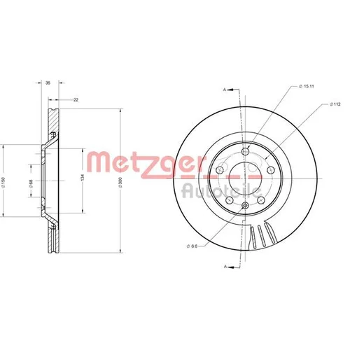 Brzdový kotúč METZGER 6110697