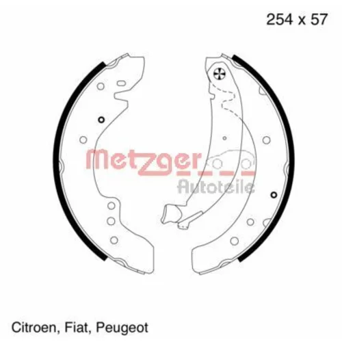 Sada brzdových čeľustí METZGER MG 619