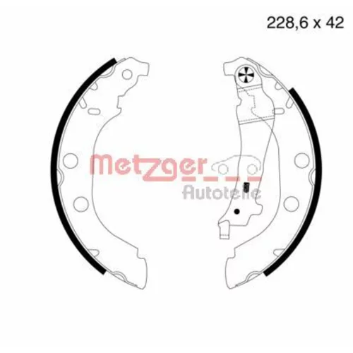 Sada brzdových čeľustí METZGER MG 631