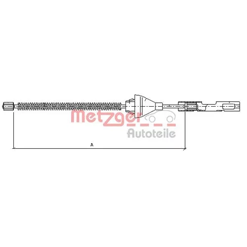 Ťažné lanko parkovacej brzdy METZGER 11.5454 - obr. 1