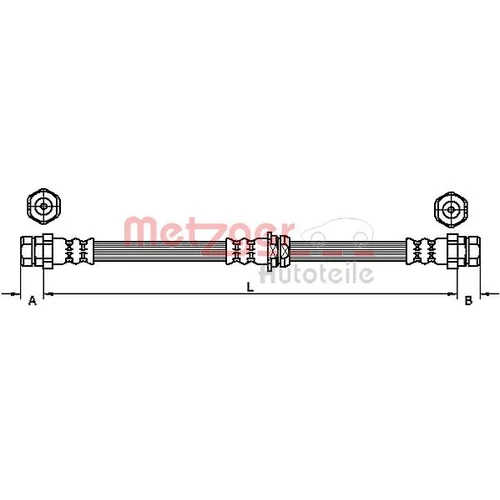 Brzdová hadica METZGER 4110435