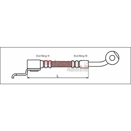 Brzdová hadica METZGER 4113523