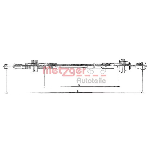 Plynové lanko METZGER 10.0153