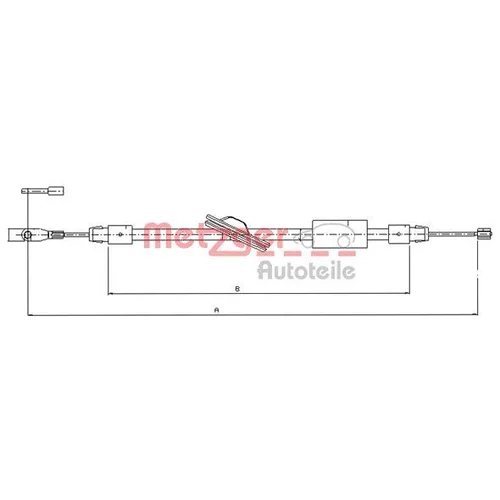 Ťažné lanko parkovacej brzdy METZGER 10.9437