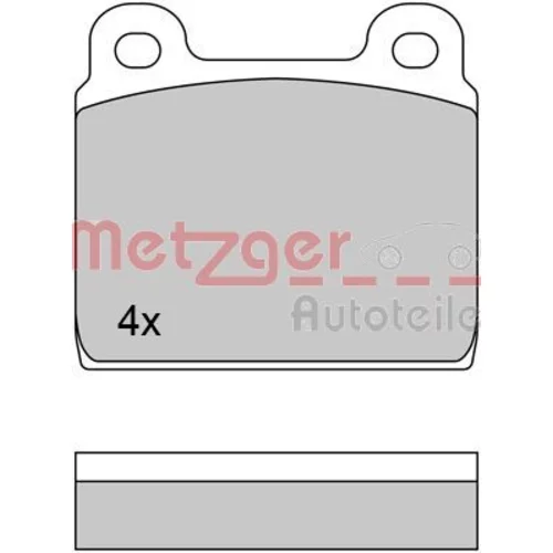 Sada brzdových platničiek kotúčovej brzdy METZGER 1170370