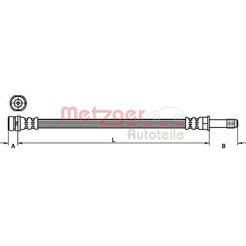 Brzdová hadica METZGER 4111218