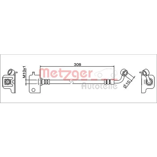 Brzdová hadica METZGER 4111566