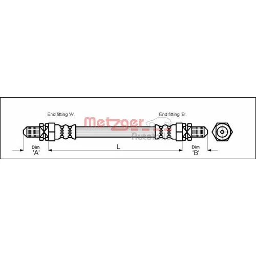 Brzdová hadica 4112105 /METZGER/