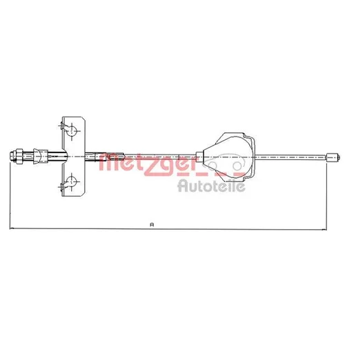 Ťažné lanko parkovacej brzdy METZGER 11.5513