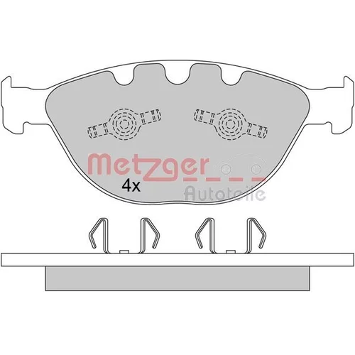 Sada brzdových platničiek kotúčovej brzdy METZGER 1170380