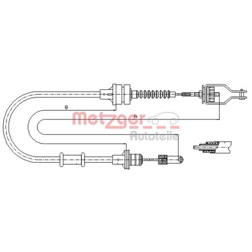 Lanko ovládania spojky METZGER 18.0072