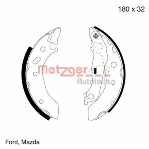 Sada brzdových čeľustí METZGER MG 642