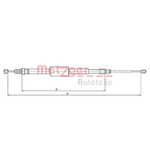 Ťažné lanko parkovacej brzdy METZGER 10.6688