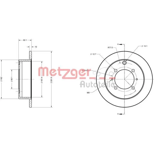 Brzdový kotúč METZGER 6110221