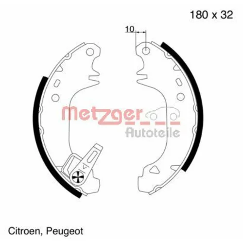 Sada brzdových čeľustí METZGER MG 508