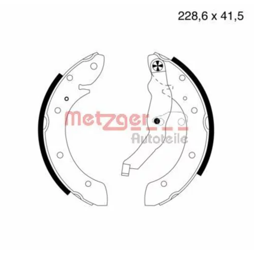 Sada brzdových čeľustí METZGER MG 633