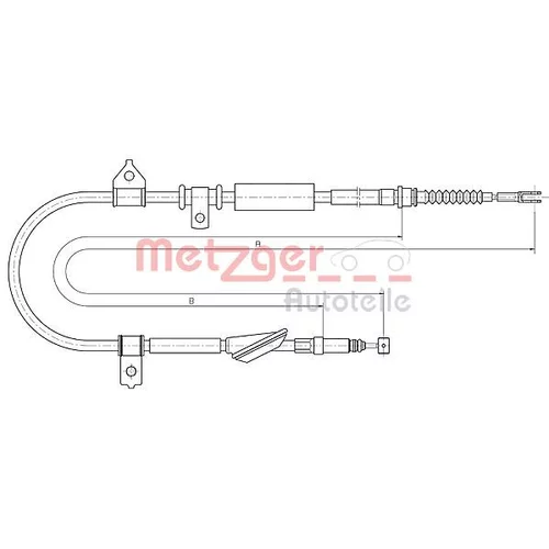 Ťažné lanko parkovacej brzdy METZGER 10.5238