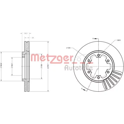 Brzdový kotúč METZGER 6110357