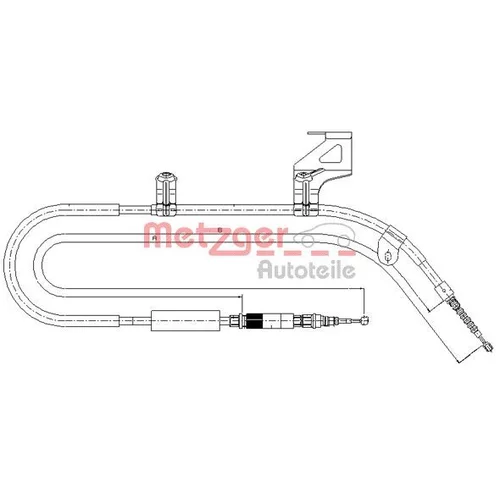 Ťažné lanko parkovacej brzdy METZGER 10.7585