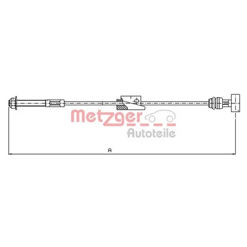 Ťažné lanko parkovacej brzdy METZGER 11.5452