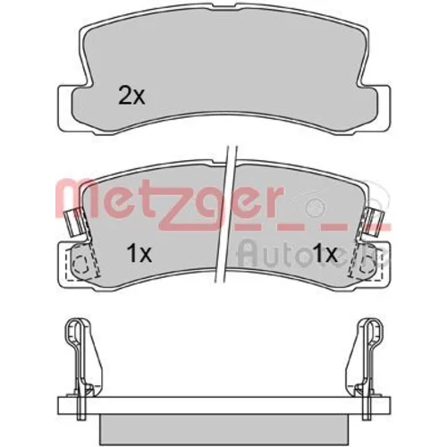 Sada brzdových platničiek kotúčovej brzdy METZGER 1170277
