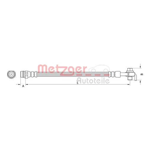 Brzdová hadica 4110800 /METZGER/