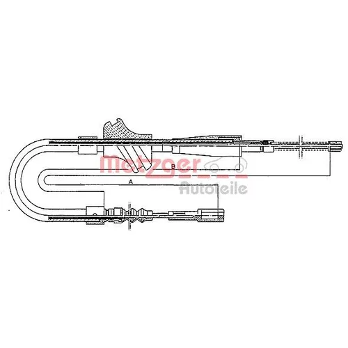 Ťažné lanko parkovacej brzdy METZGER 10.409