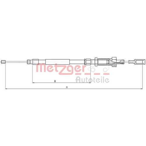 Ťažné lanko parkovacej brzdy METZGER 10.4726