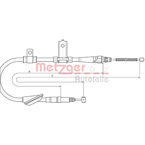 Ťažné lanko parkovacej brzdy METZGER 10.5157
