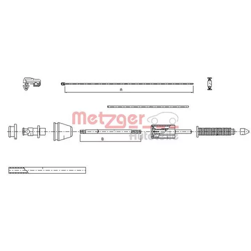 Plynové lanko METZGER 10.0383 - obr. 2