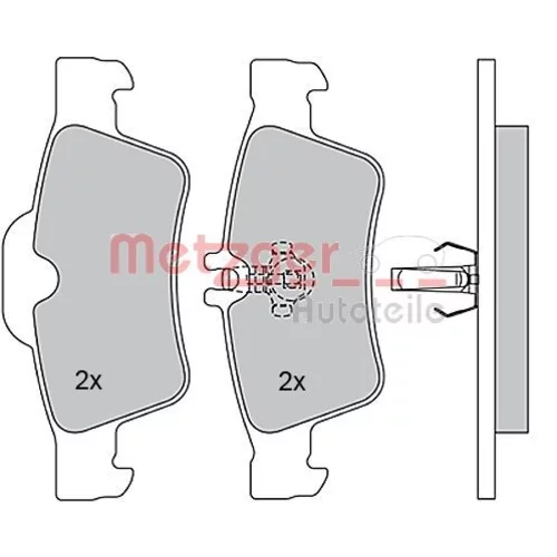 Sada brzdových platničiek kotúčovej brzdy METZGER 1170049