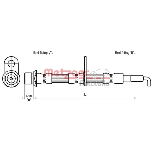 Brzdová hadica METZGER 4110001