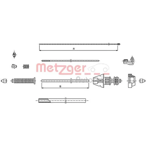 Plynové lanko METZGER 493.1