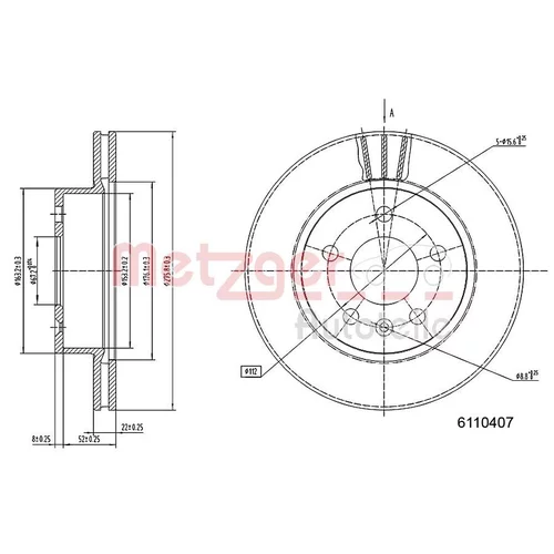 Brzdový kotúč METZGER 6110407