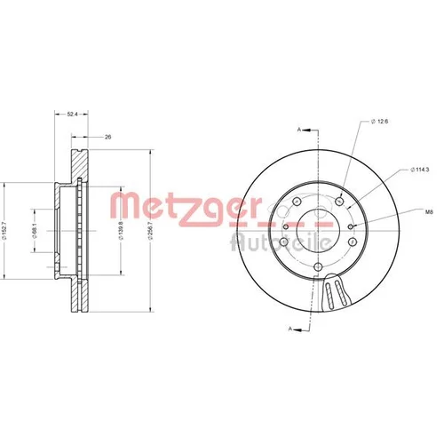 Brzdový kotúč METZGER 6110702